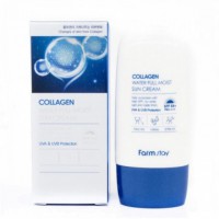 Крем солнцезащитный увлжняющий с коллагеном FARMSTAY Collagen Water Full Moist Sun Cream SPF50+/PA++++ - bb-store.ru