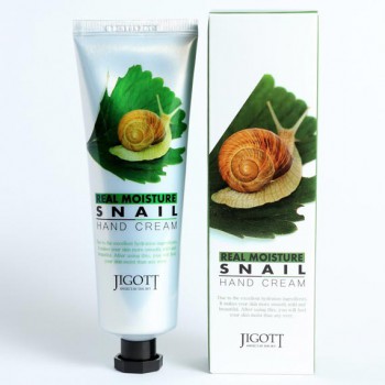 Крем для рук увлажняющий с муцином улитки JIGOTT Real Moisture Snail Hand Cream - bb-store.ru